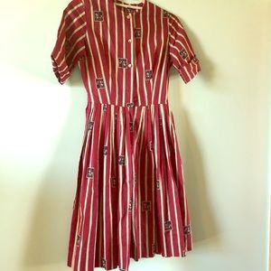 Vintage 50s Knights & Horse Dress